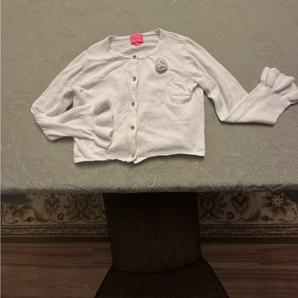 White Kids Cardigan Sweater